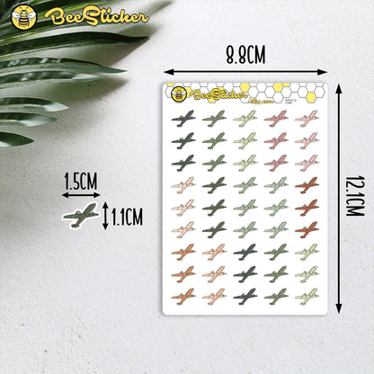 Plane Flight Icons Stickers
