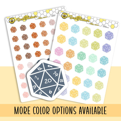 20 Sided Dice Stickers