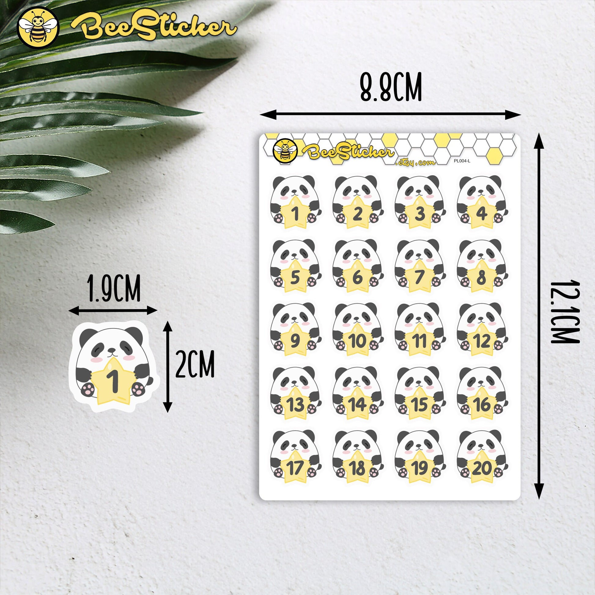 Cute Panda Date Cover Planner Stickers