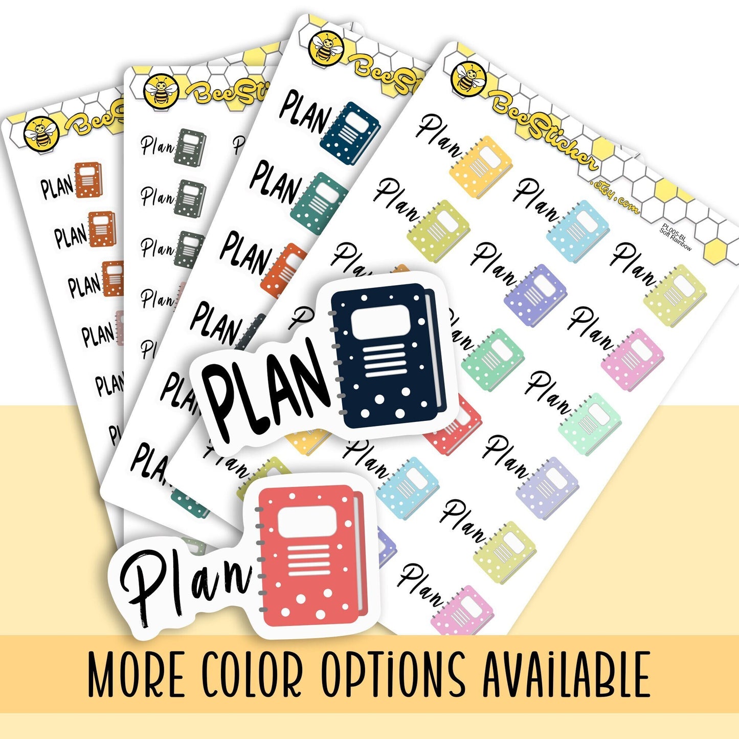 Plan Planner Stickers | Choose from multiple colors | Planner Stickers | PL005