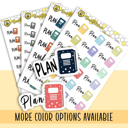 Plan Planner Stickers | Choose from multiple colors | Planner Stickers | PL005