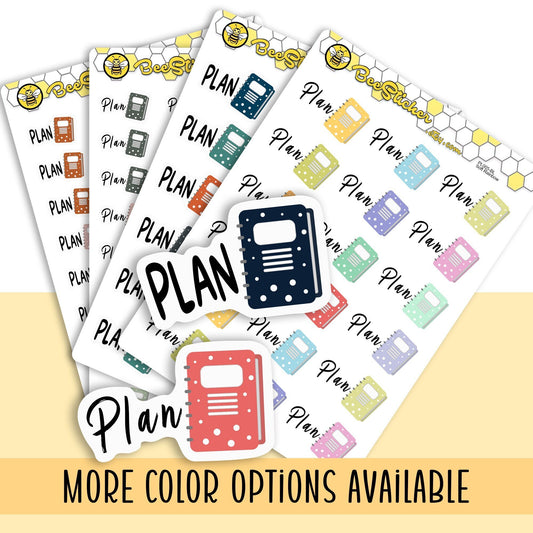Plan Planner Stickers | Choose from multiple colors | Planner Stickers | PL005