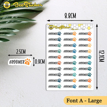 Pet Groomer Stickers | Choose from multiple colors | Planner Stickers | FP010