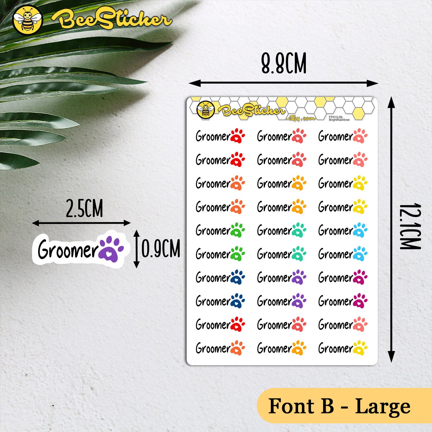 Pet Groomer Stickers | Choose from multiple colors | Planner Stickers | FP010