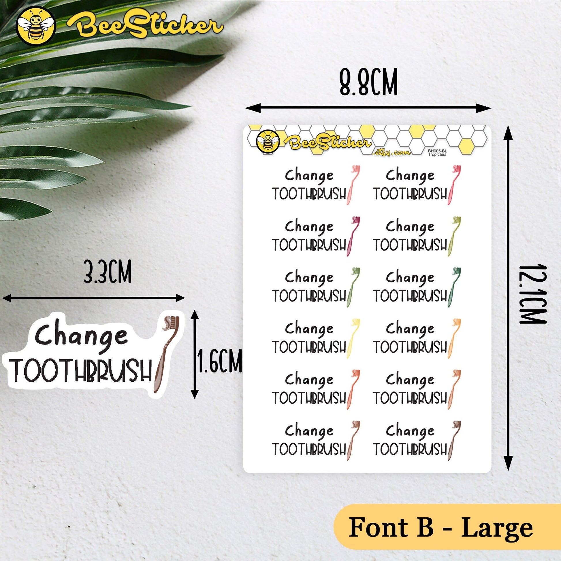 Change Toothbrush Stickers