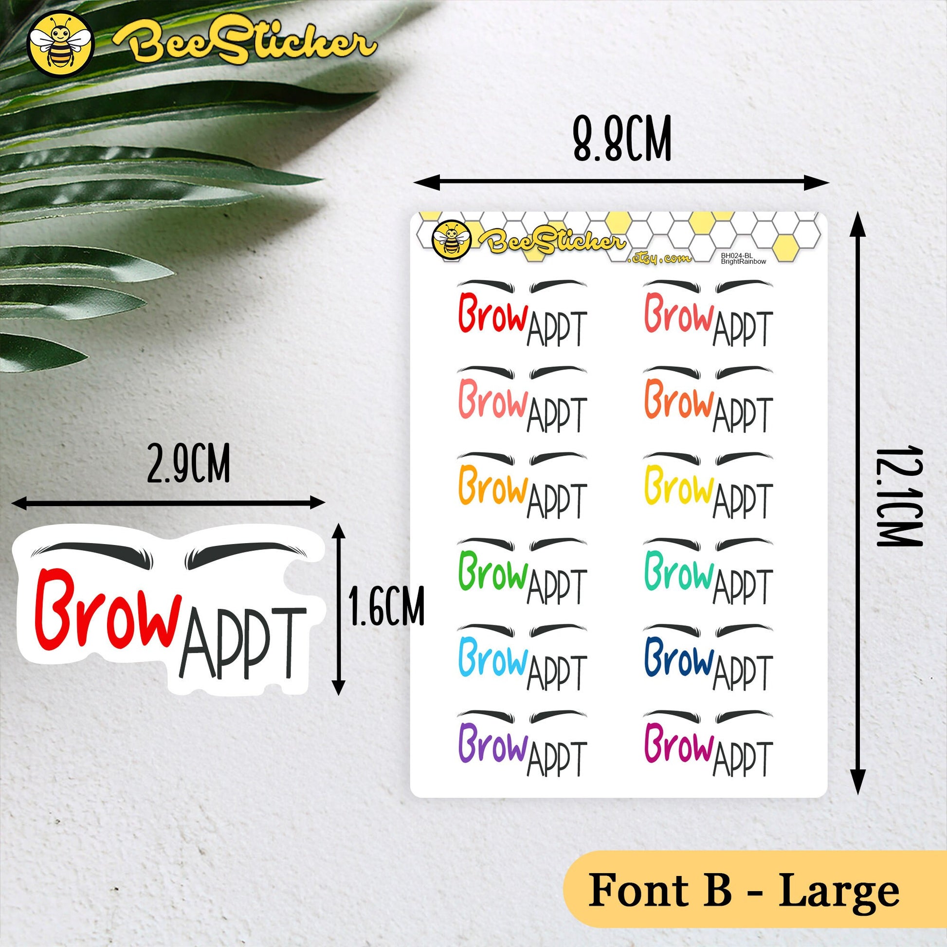 Brow Appointment Planner Stickers