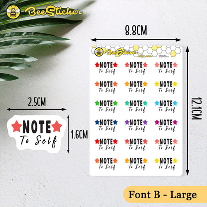 Note To Self Stickers