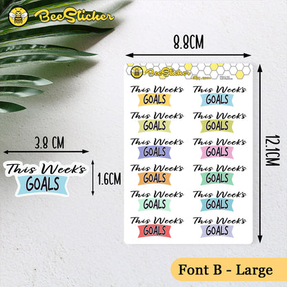 This Week's Goals Stickers