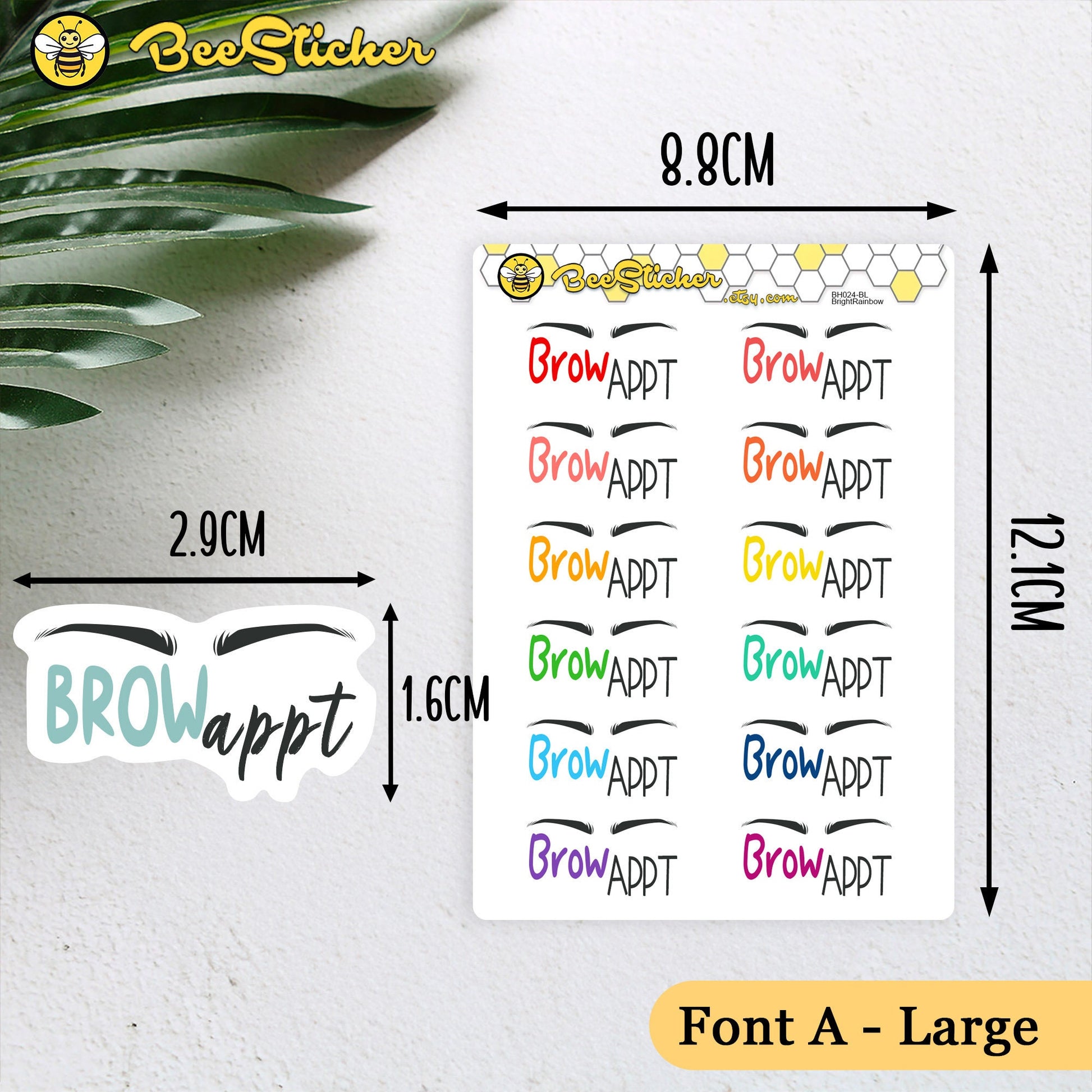 Brow Appointment Planner Stickers