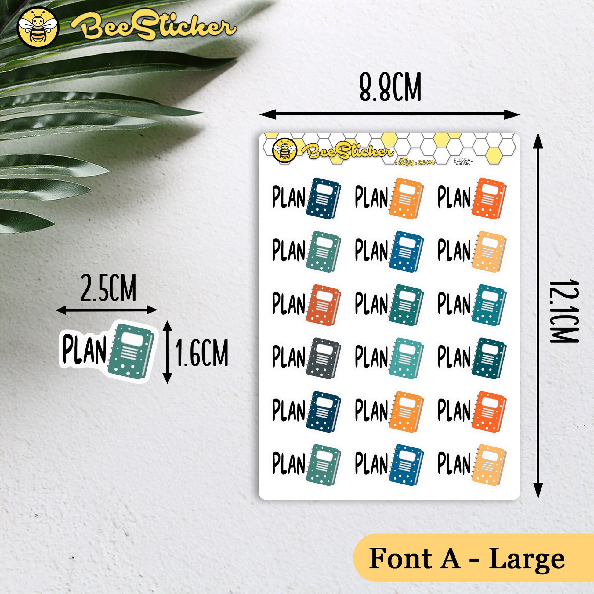 Plan Planner Stickers | Choose from multiple colors | Planner Stickers | PL005
