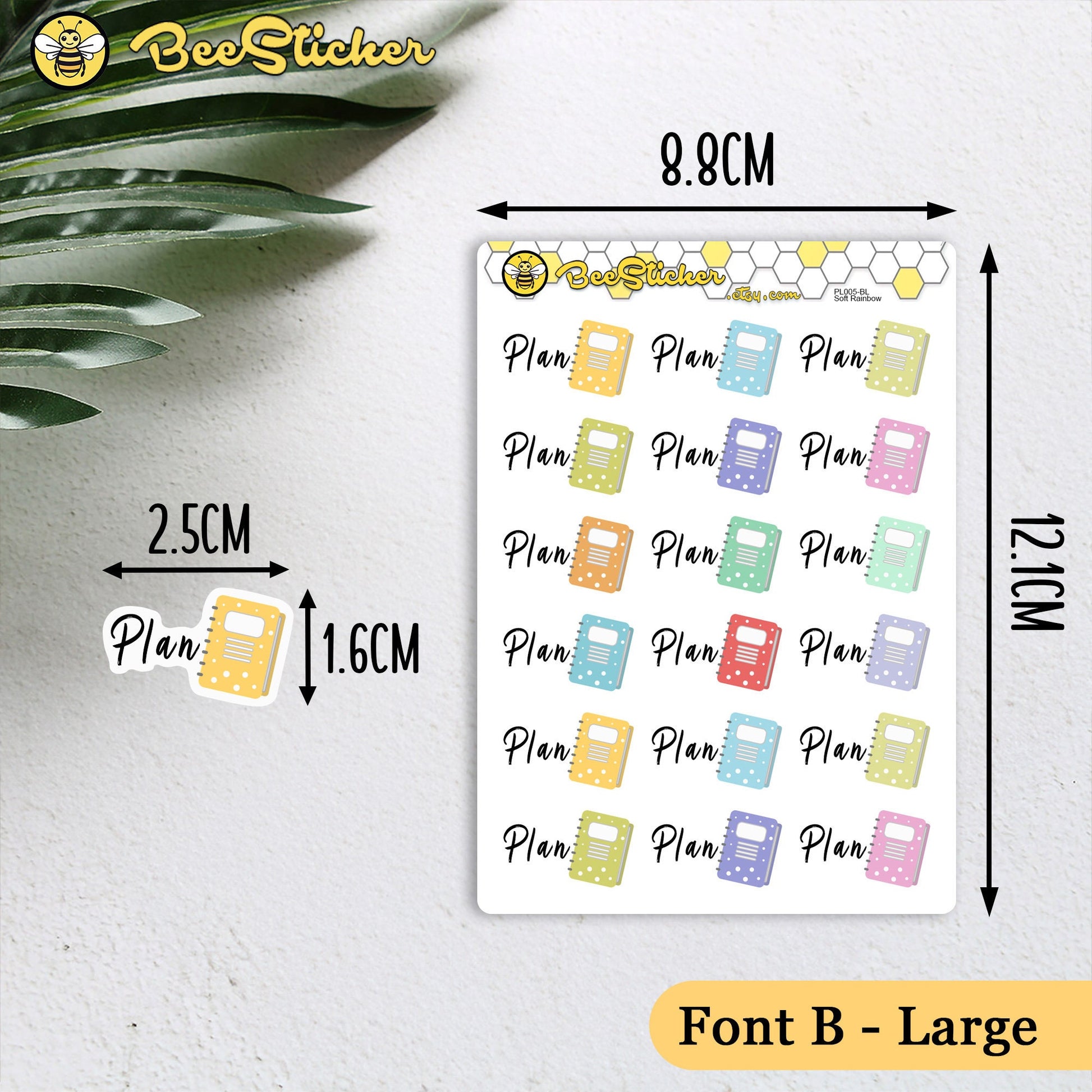 Plan Planner Stickers | Choose from multiple colors | Planner Stickers | PL005