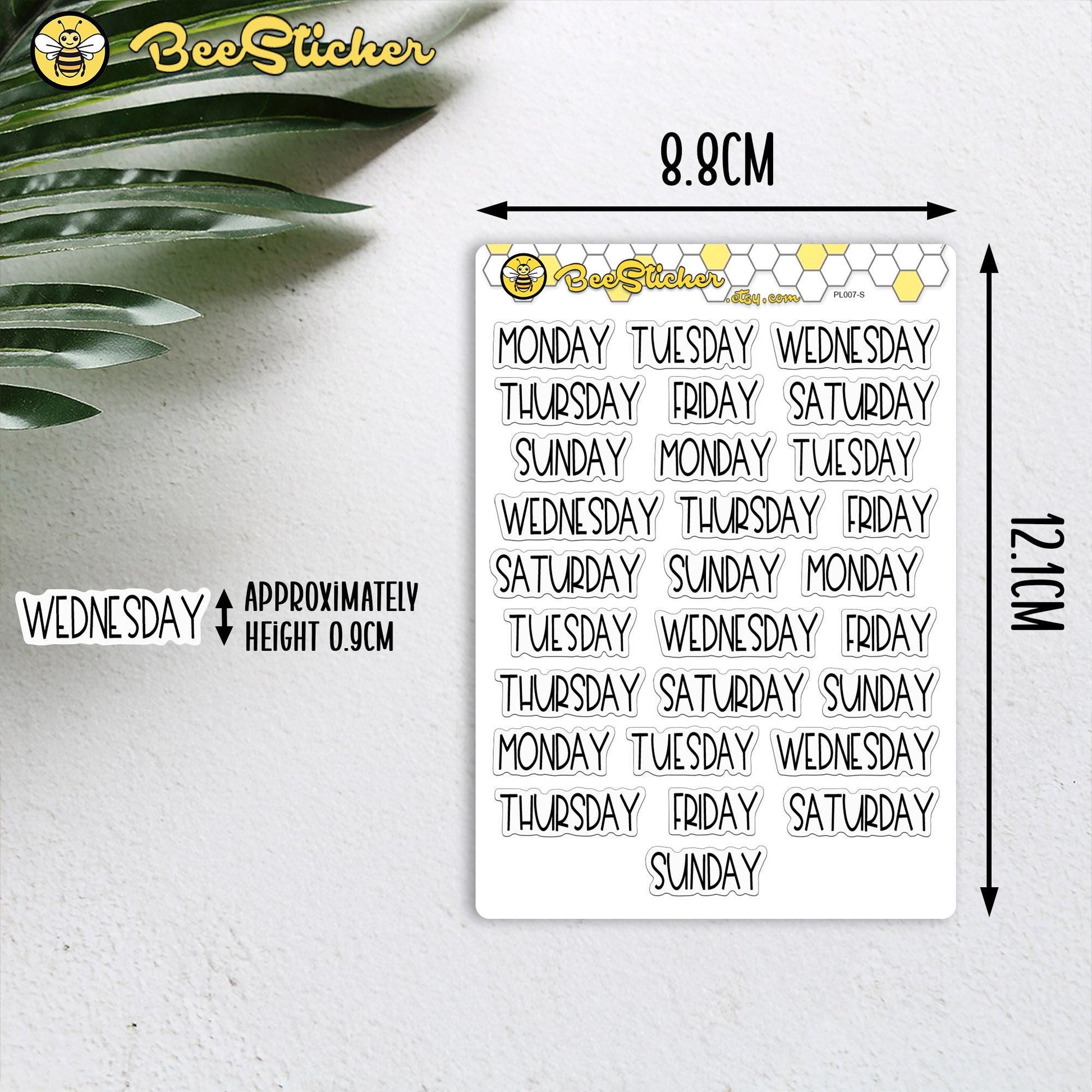 Days of The Week Stickers