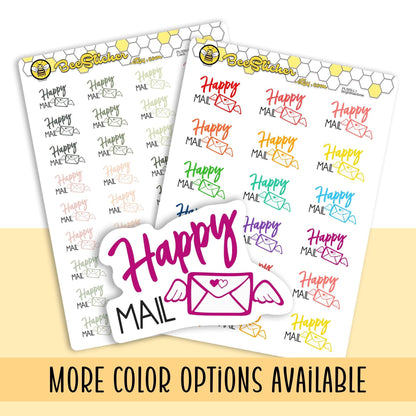 Happy Mail Planner Stickers | Choose from multiple colors | Planner Stickers | PL009