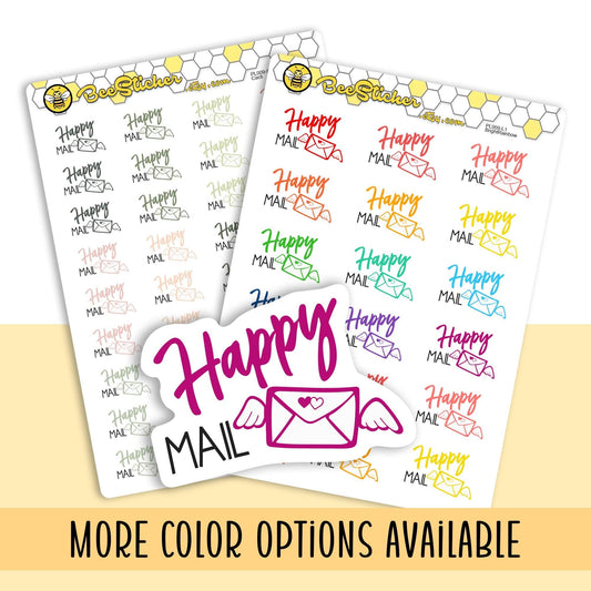 Happy Mail Planner Stickers | Choose from multiple colors | Planner Stickers | PL009