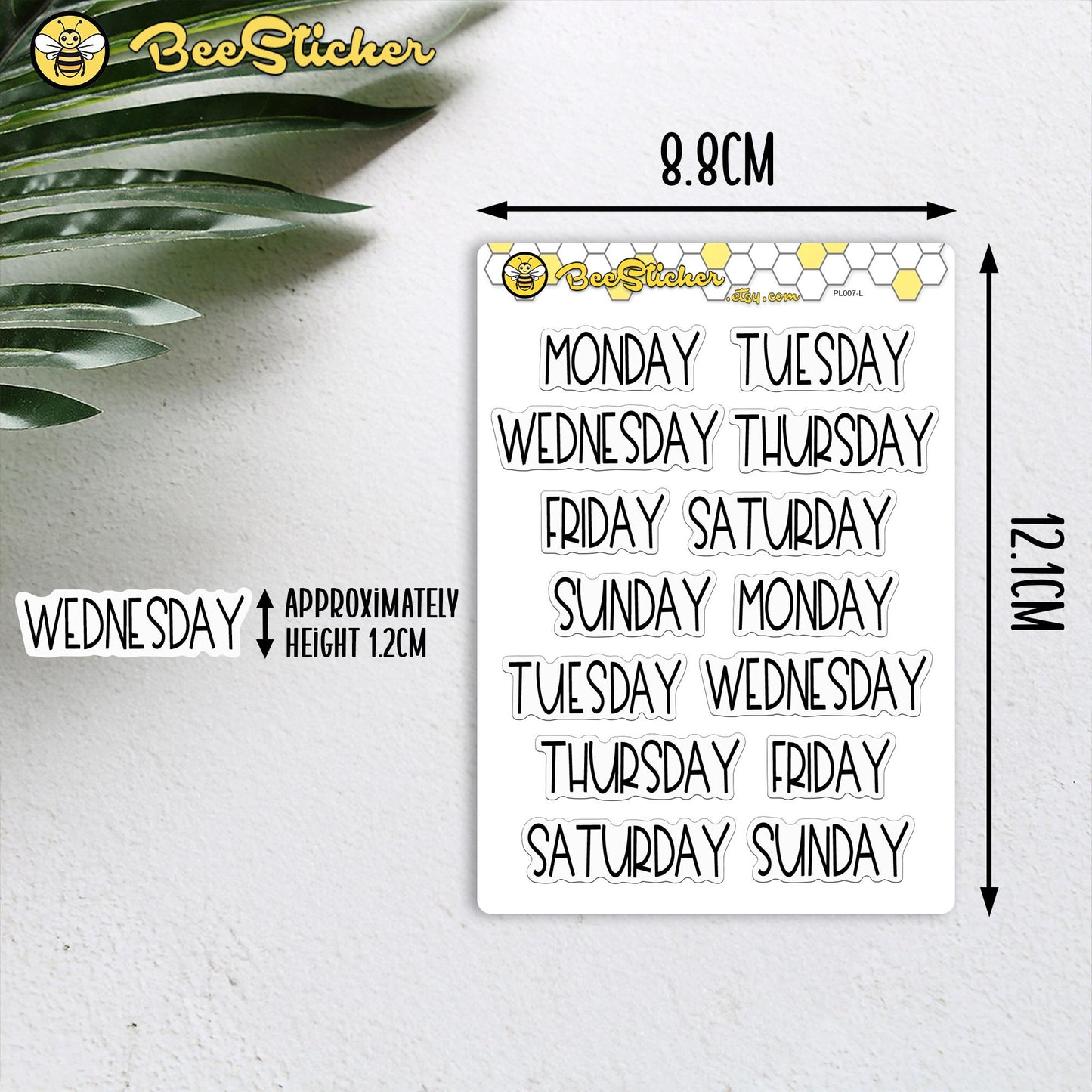 Days of The Week Stickers