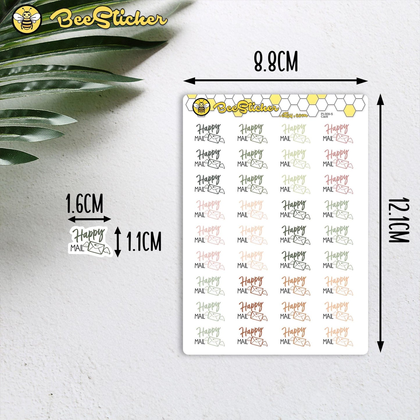 Happy Mail Planner Stickers | Choose from multiple colors | Planner Stickers | PL009