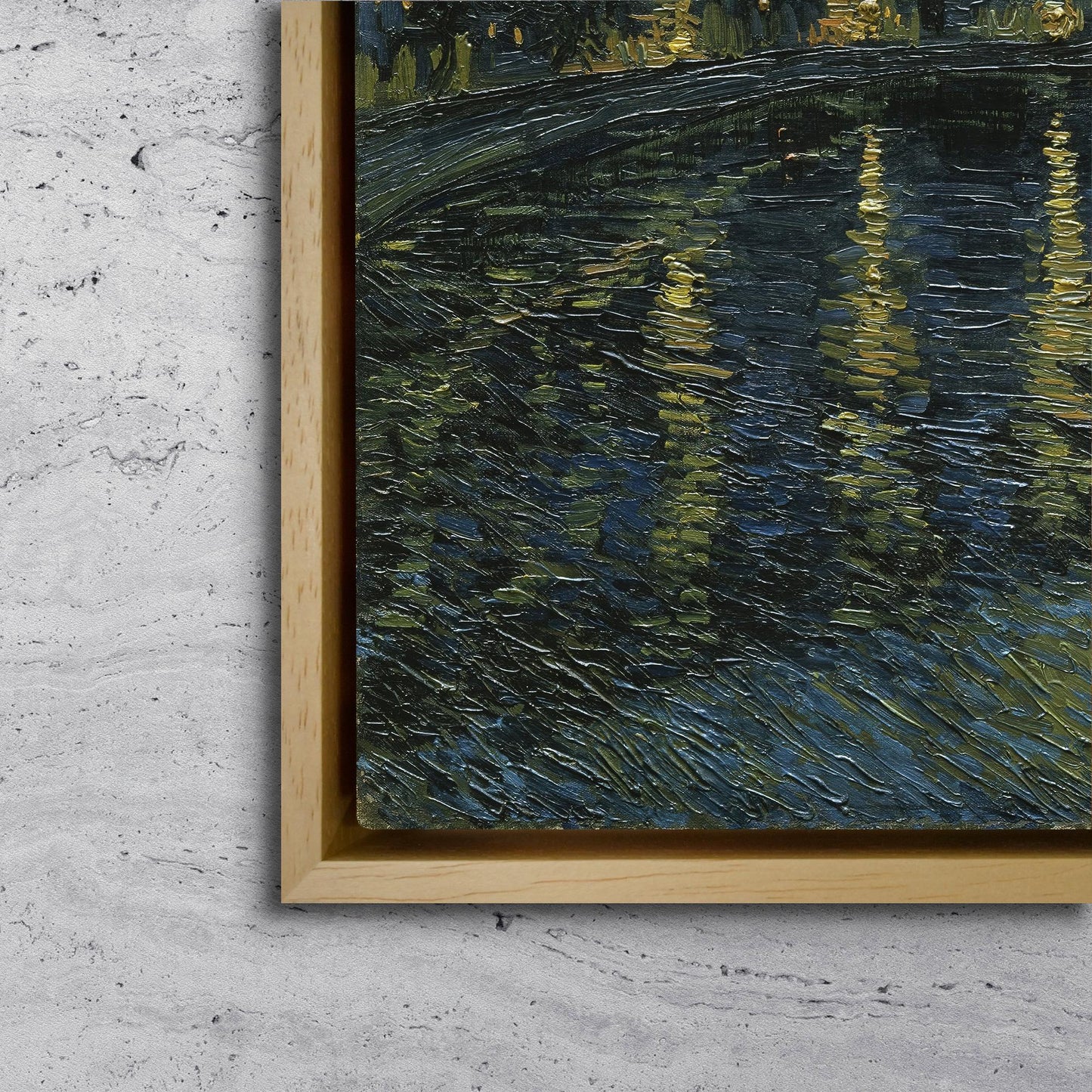 Van Gogh Starry Night Canvas – Museum Quality Wall Art – Famous Painting Reproduction – Blue Swirl Sky Art for Home or Office