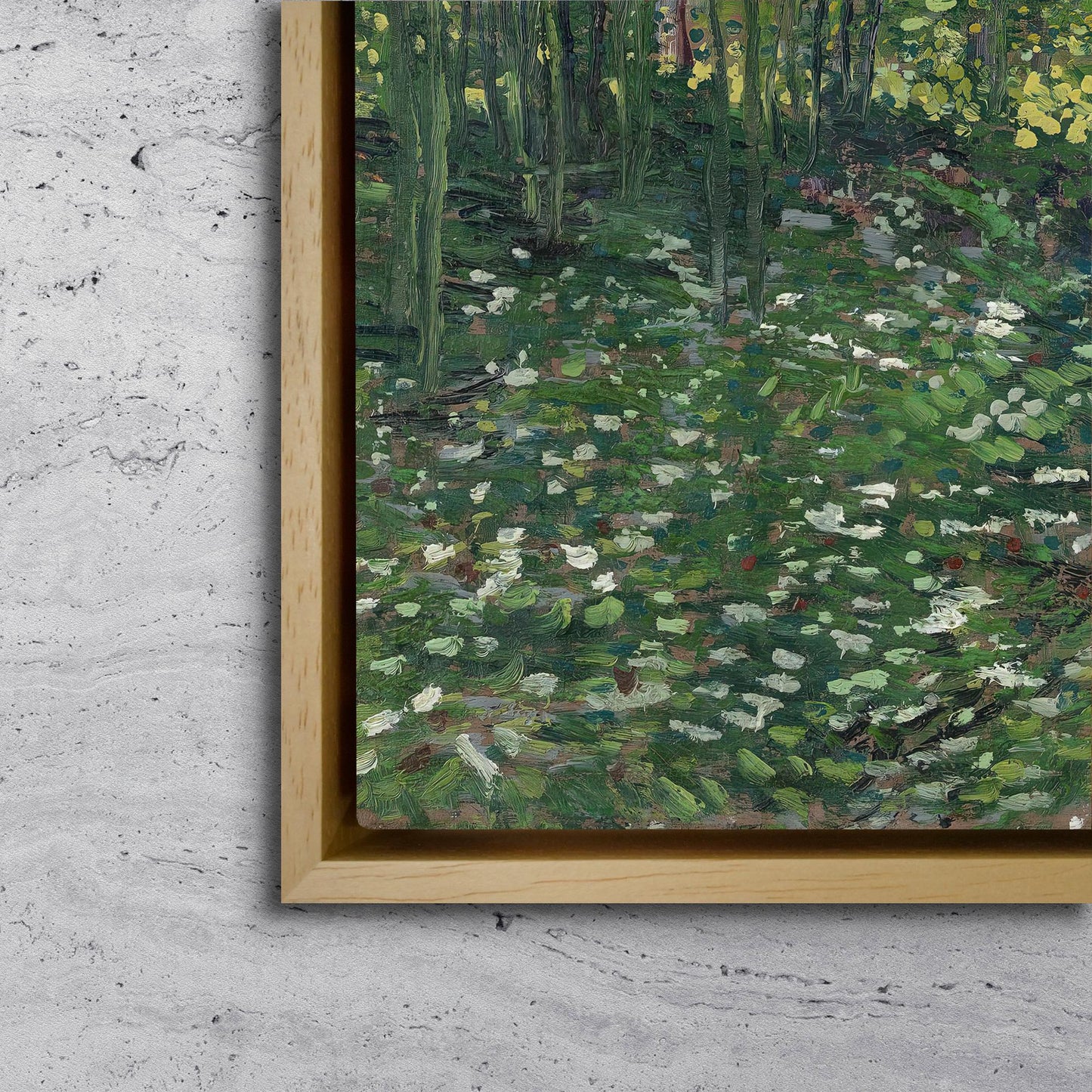 Van Gogh Trees and Undergrowth Canvas – Forest Art Reproduction – Museum Quality Wall Decor – Nature Green Print for Living Room