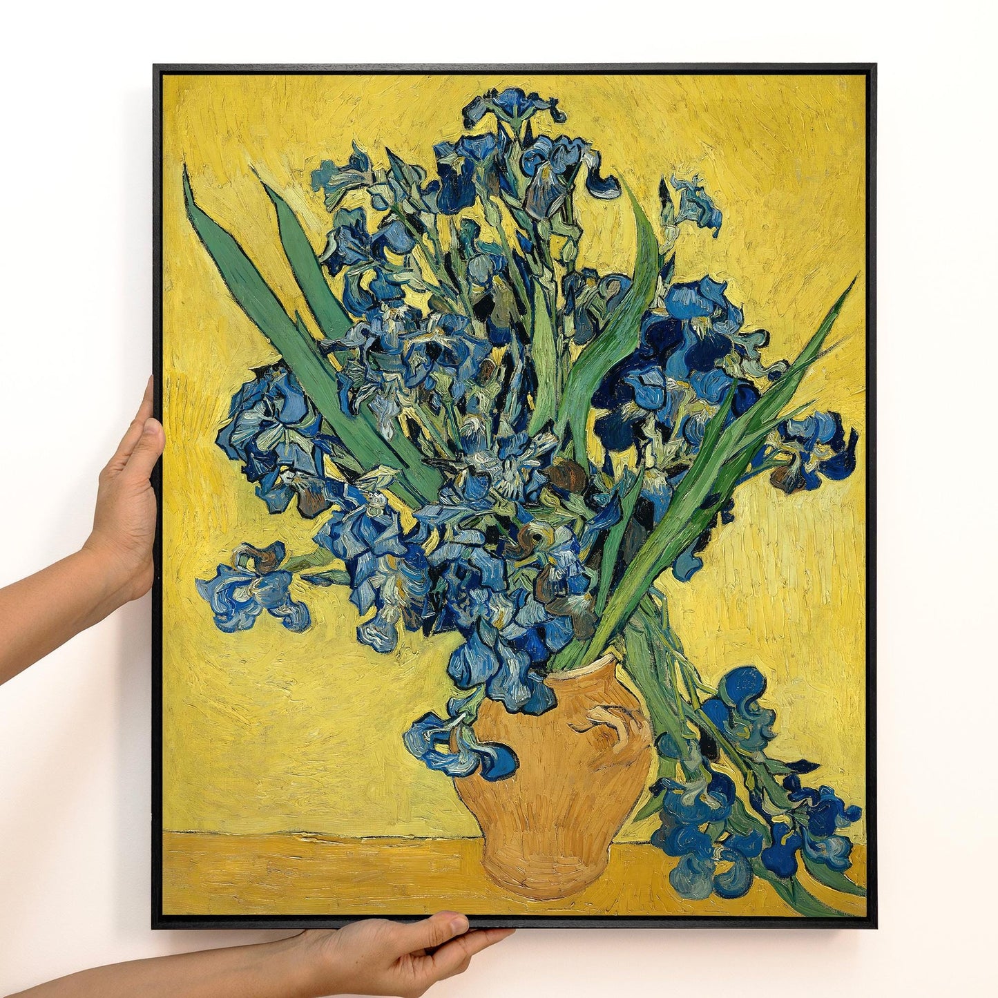 Van Gogh Irises Canvas – Museum Quality Floral Art Print – Blue Flower Reproduction for Bedroom or Living Room Wall Decor