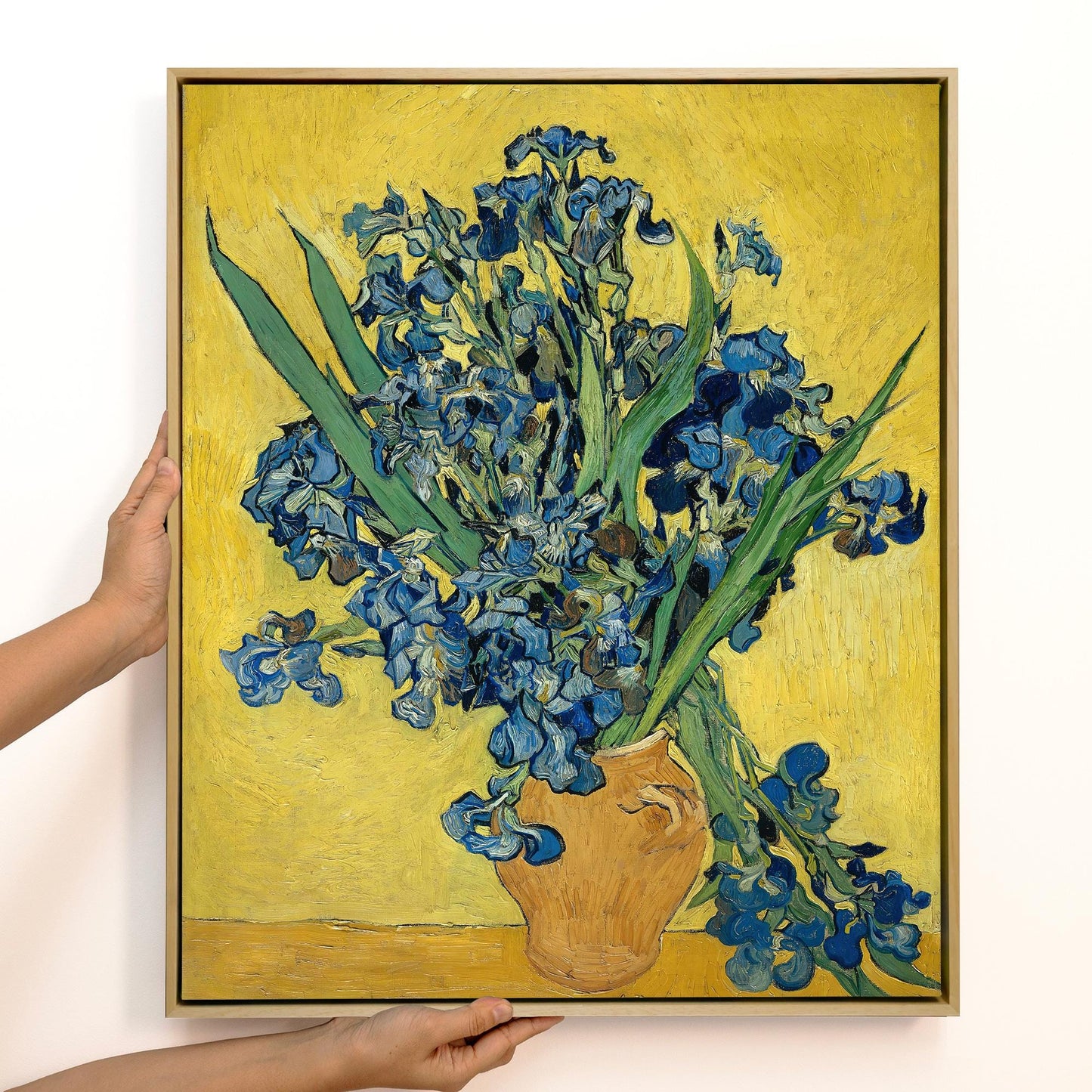 Van Gogh Irises Canvas – Museum Quality Floral Art Print – Blue Flower Reproduction for Bedroom or Living Room Wall Decor