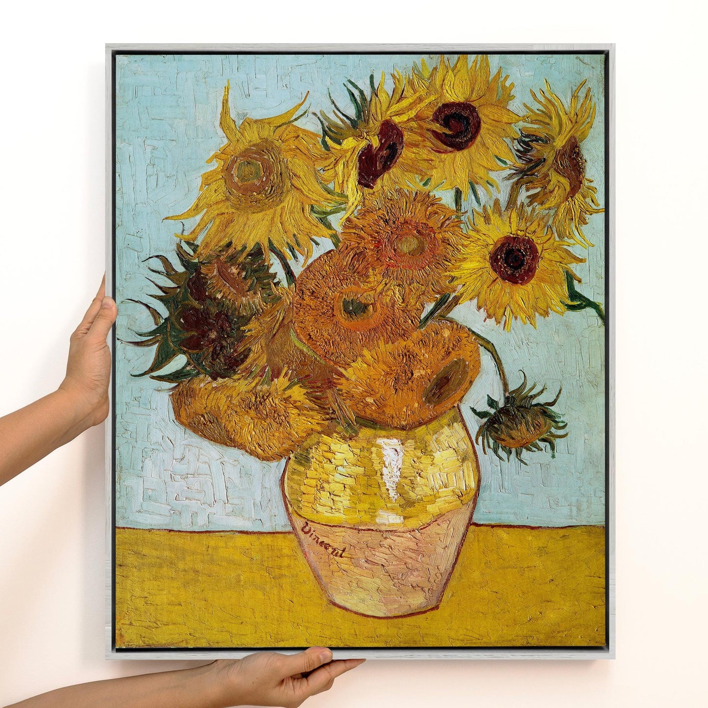 Van Gogh Sunflowers Canvas – Museum Quality Floral Wall Art – Yellow Flower Reproduction for Kitchen, Bedroom or Living Room Decor