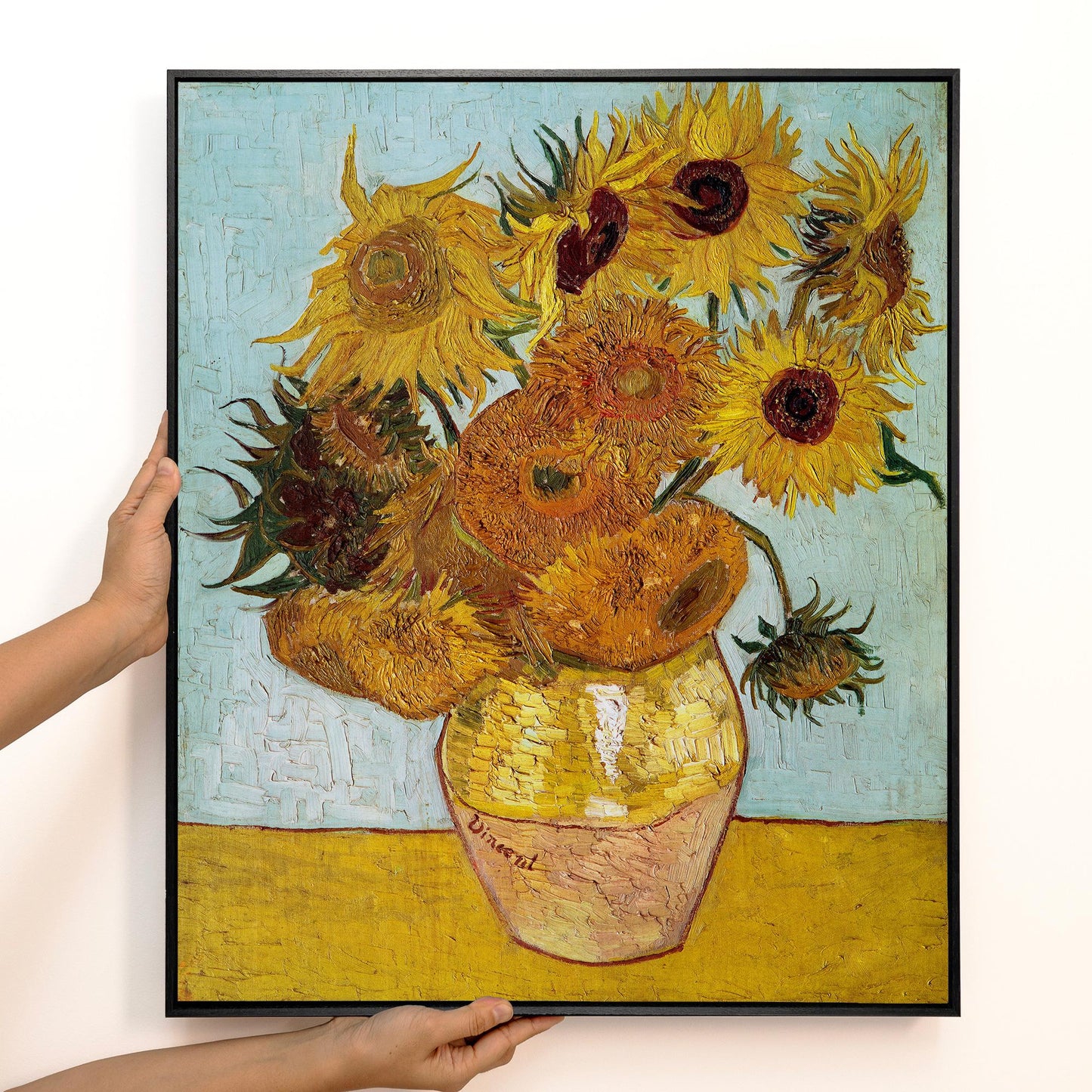 Van Gogh Sunflowers Canvas – Museum Quality Floral Wall Art – Yellow Flower Reproduction for Kitchen, Bedroom or Living Room Decor
