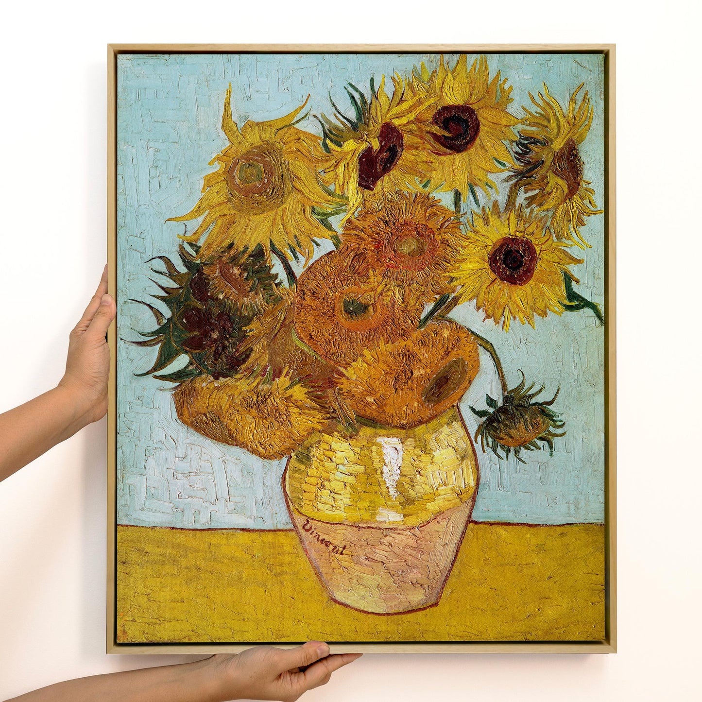 Van Gogh Sunflowers Canvas – Museum Quality Floral Wall Art – Yellow Flower Reproduction for Kitchen, Bedroom or Living Room Decor
