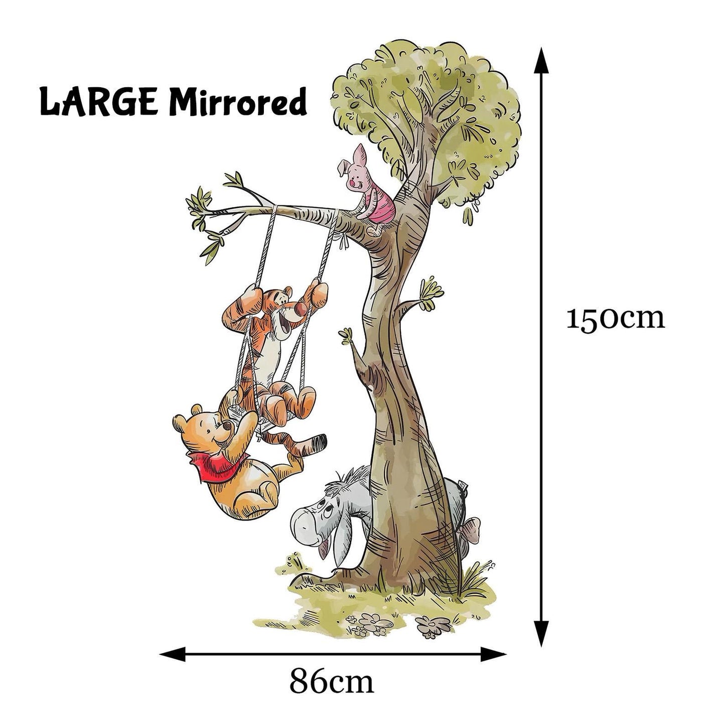 Winnie the Pooh Fabric Wall Decal | Nursery Room Decor