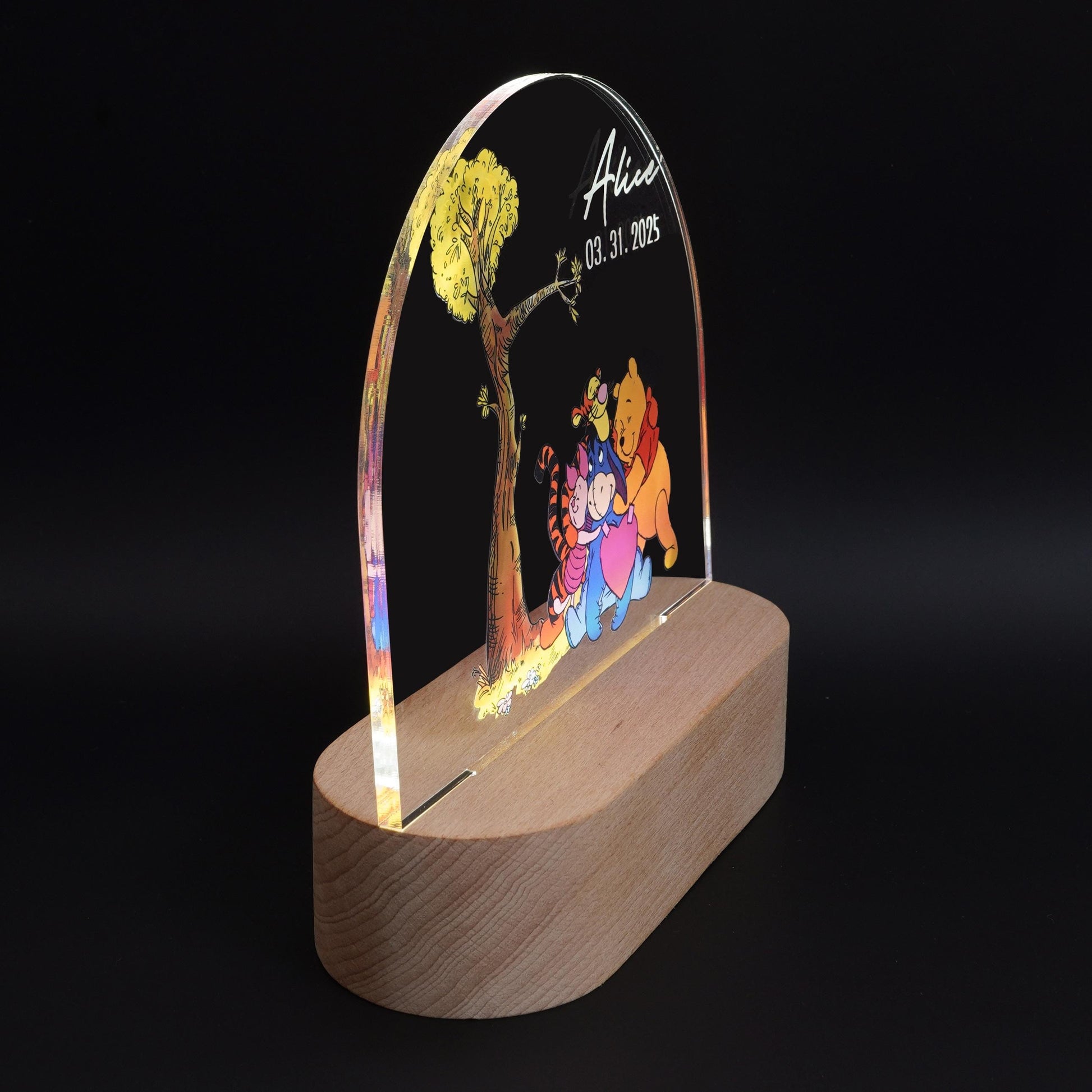 Custom Baby Name Winnie Theme Night Light