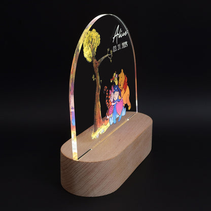 Custom Baby Name Winnie Theme Night Light