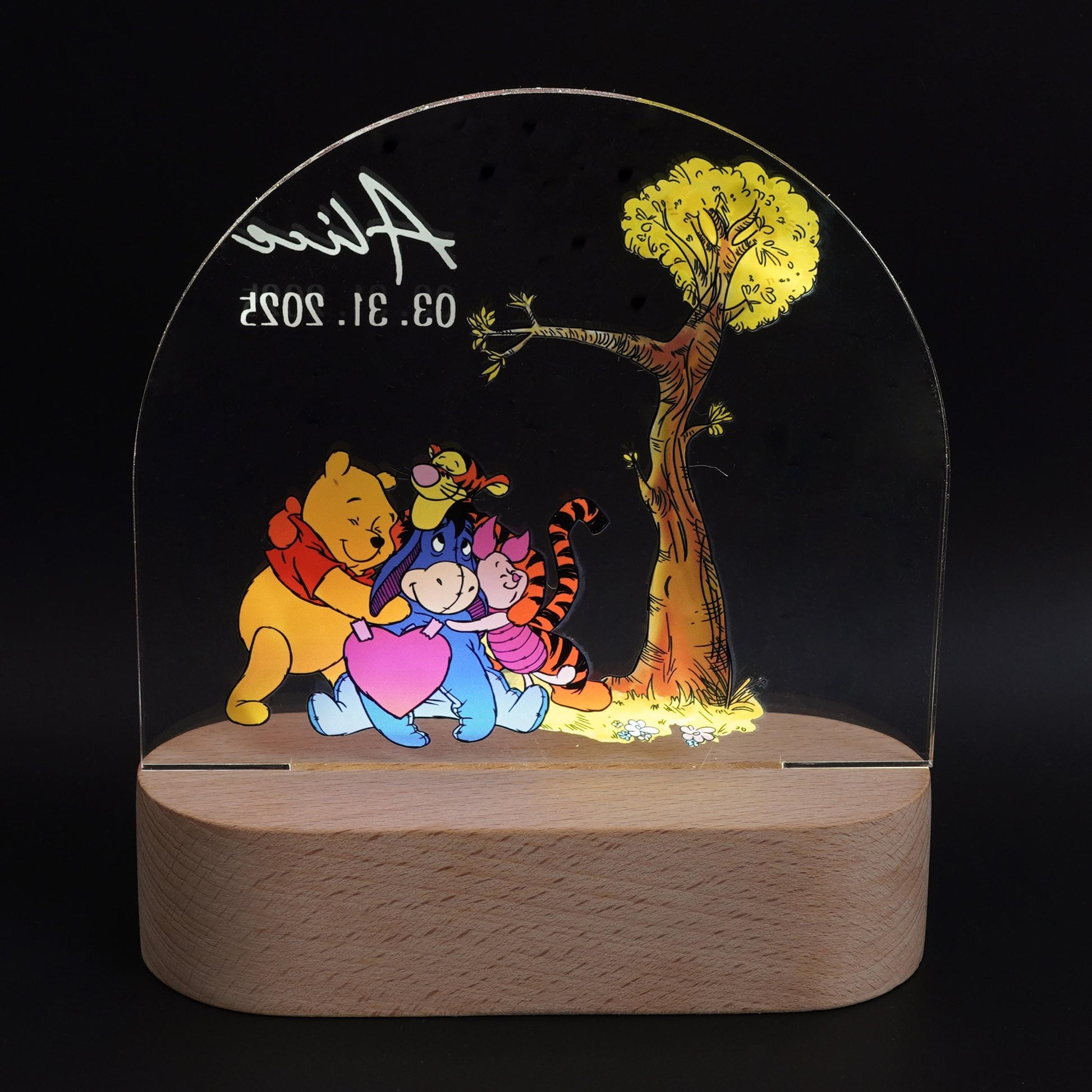 Custom Baby Name Winnie Theme Night Light