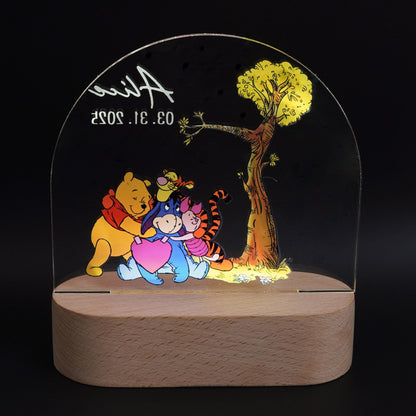 Custom Baby Name Winnie Theme Night Light