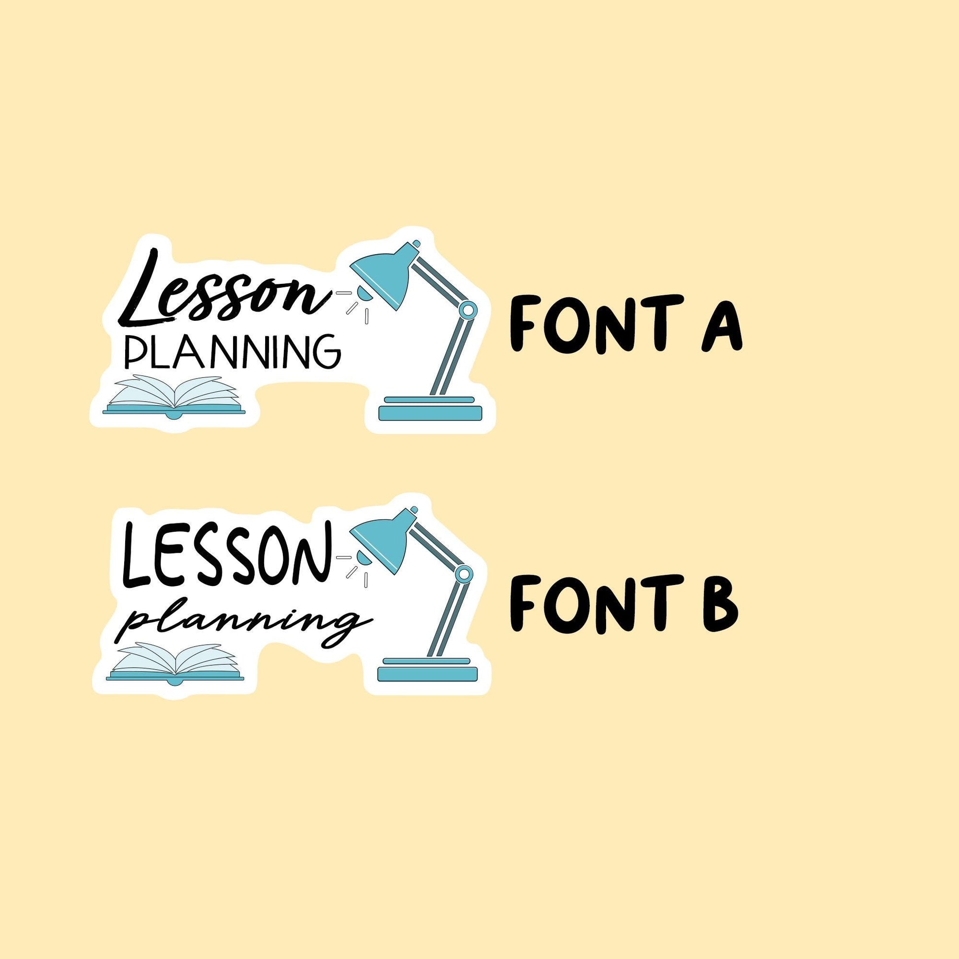 Lesson Planning Planner Stickers | Choose from 2 fonts and multiple colors | Planner Stickers |SC002