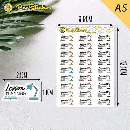 Lesson Planning Planner Stickers | Choose from 2 fonts and multiple colors | Planner Stickers |SC002
