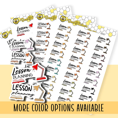 Lesson Planning Planner Stickers | Choose from 2 fonts and multiple colors | Planner Stickers |SC002