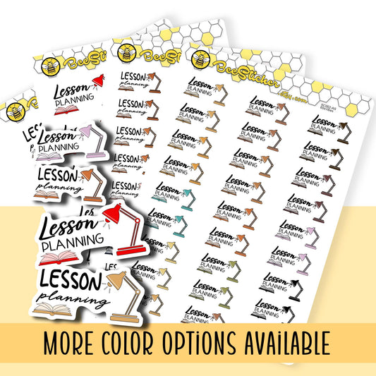 Lesson Planning Planner Stickers | Choose from 2 fonts and multiple colors | Planner Stickers |SC002