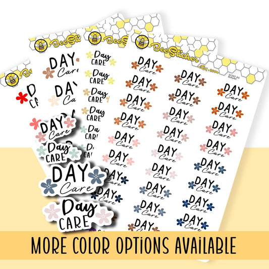Day Care Planner Stickers | Choose from 2 fonts and multiple colors | Planner Stickers |SC007
