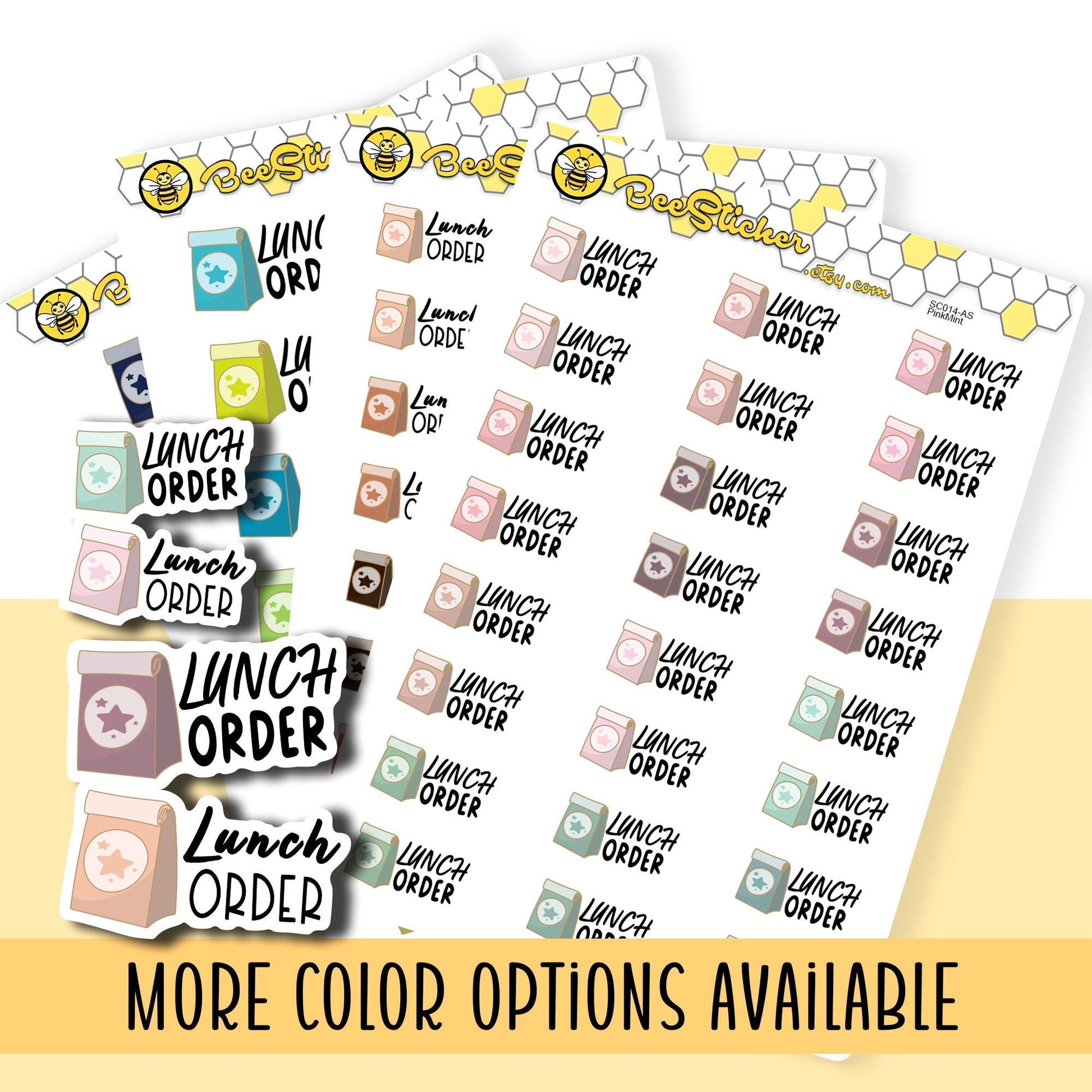 Lunch Order Planner Stickers | Choose from 2 fonts and multiple colors | Planner Stickers |SC014