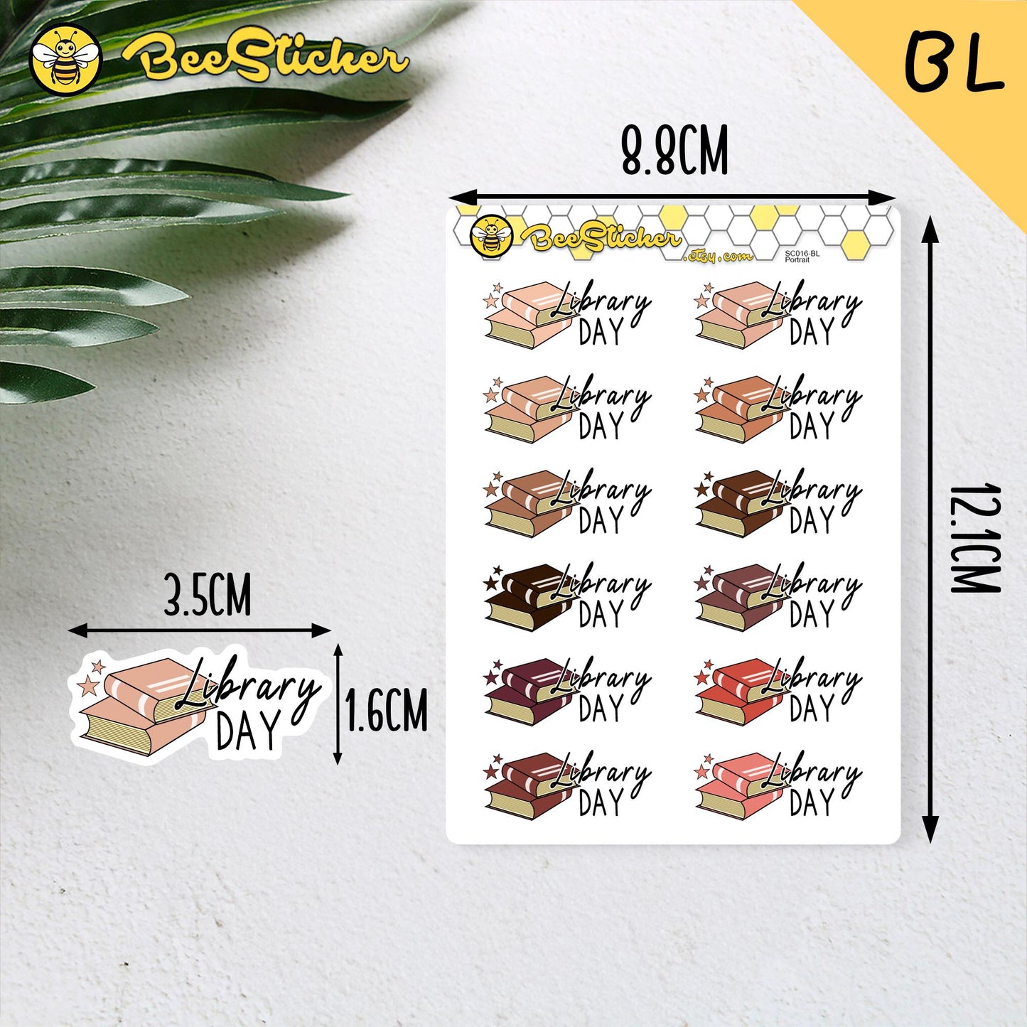 Library Day Planner Stickers