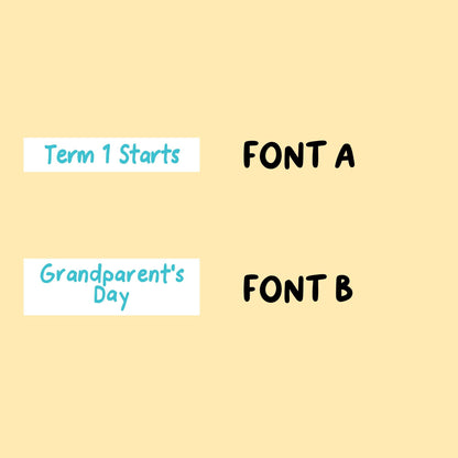 TAFE Planner Stickers | Choose from 2 fonts and multiple colors | Planner Stickers |SC021