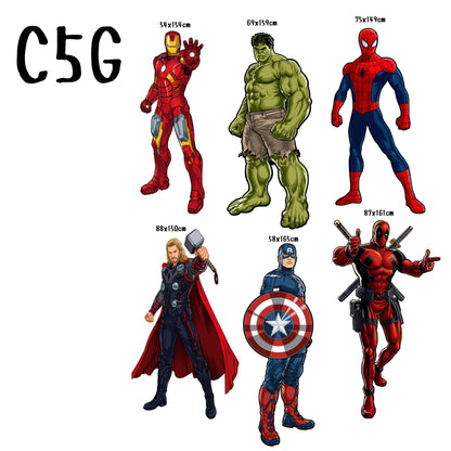 Standing Superhero Avengers Wall Decal - Spiderman Captain America Hulk Iron Man - Boy Bedroom Decor