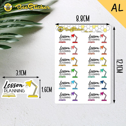Lesson Planning Planner Stickers | Choose from 2 fonts and multiple colors | Planner Stickers |SC002