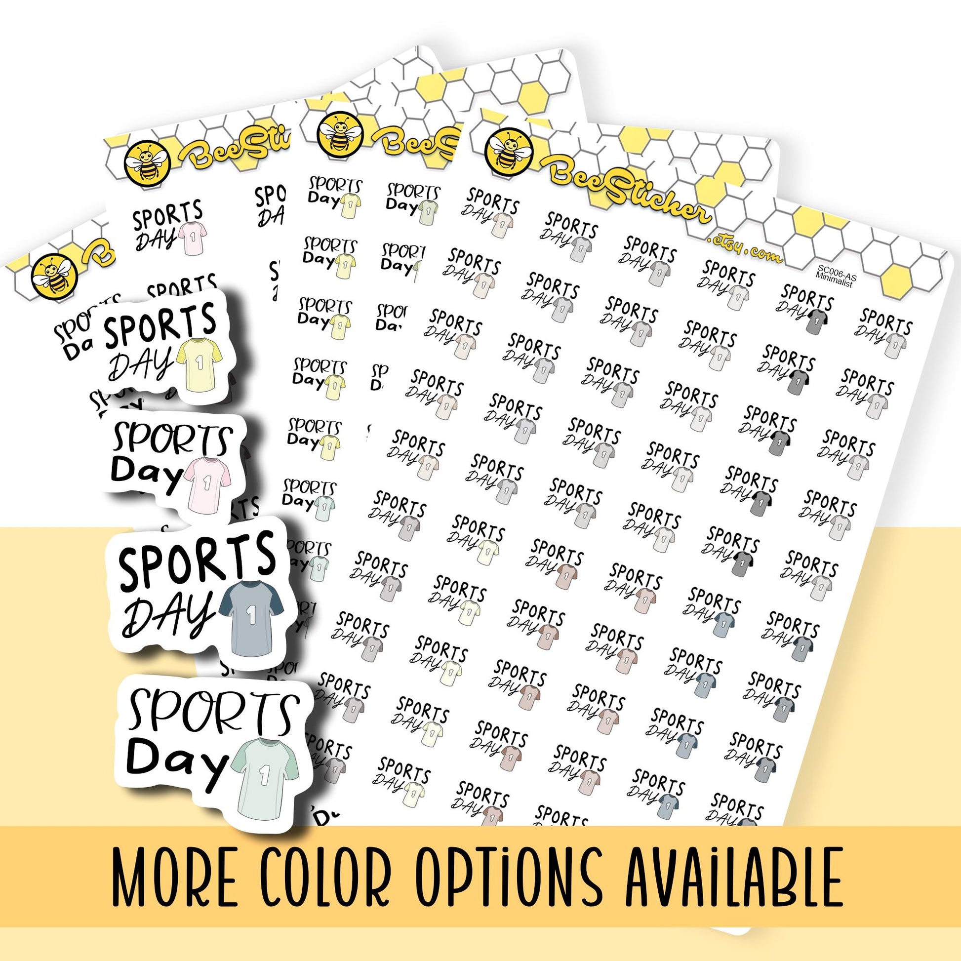 Sports Day Planner Stickers | Choose from 2 fonts and multiple colors | Planner Stickers |SC006