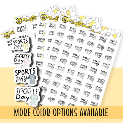 Sports Day Planner Stickers | Choose from 2 fonts and multiple colors | Planner Stickers |SC006