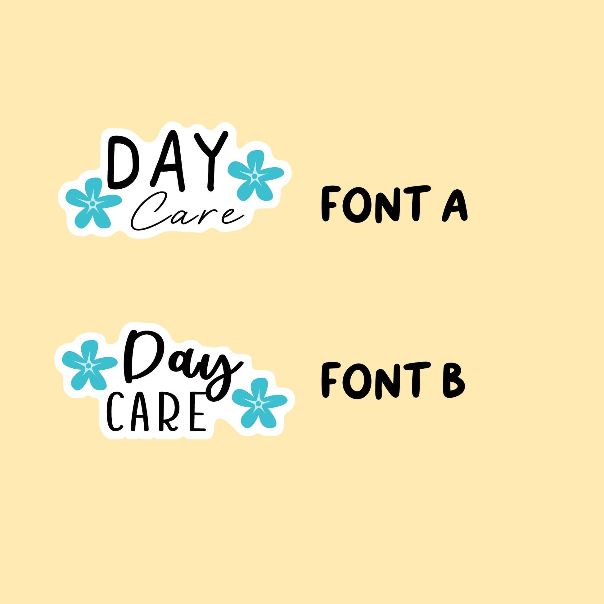 Day Care Planner Stickers | Choose from 2 fonts and multiple colors | Planner Stickers |SC007