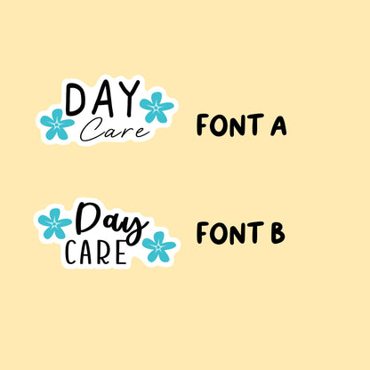 Day Care Planner Stickers | Choose from 2 fonts and multiple colors | Planner Stickers |SC007