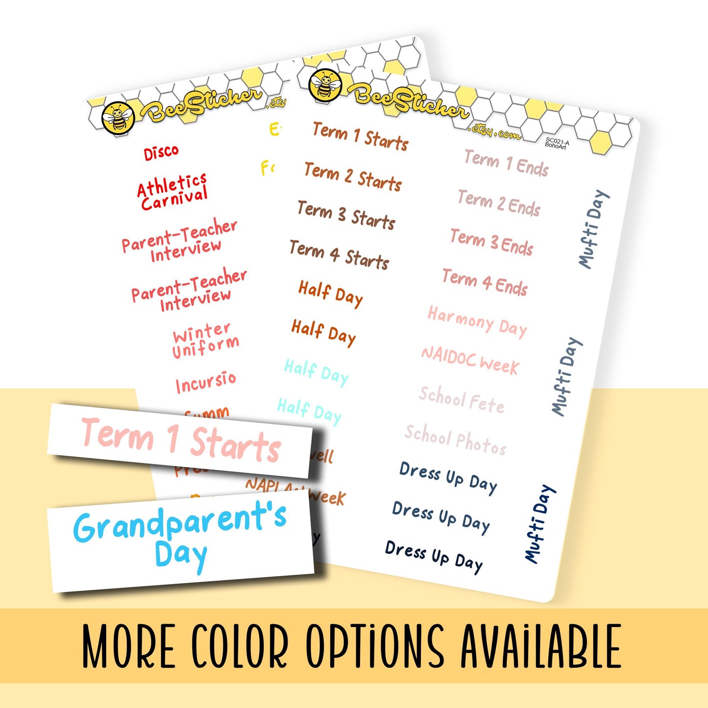 TAFE Planner Stickers | Choose from 2 fonts and multiple colors | Planner Stickers |SC021
