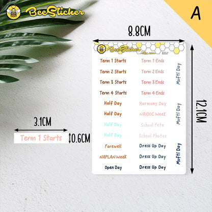 TAFE Planner Stickers | Choose from 2 fonts and multiple colors | Planner Stickers |SC021