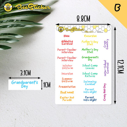 TAFE Planner Stickers | Choose from 2 fonts and multiple colors | Planner Stickers |SC021