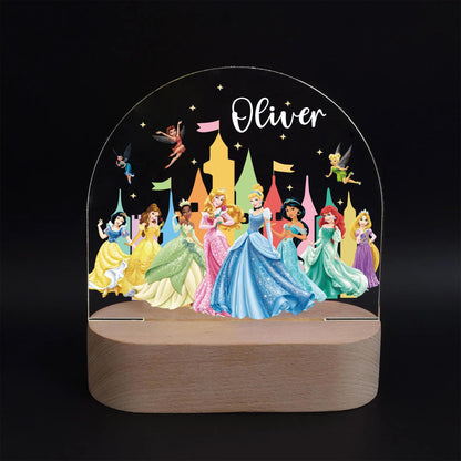 Custom Princess Castle Night Light personalised